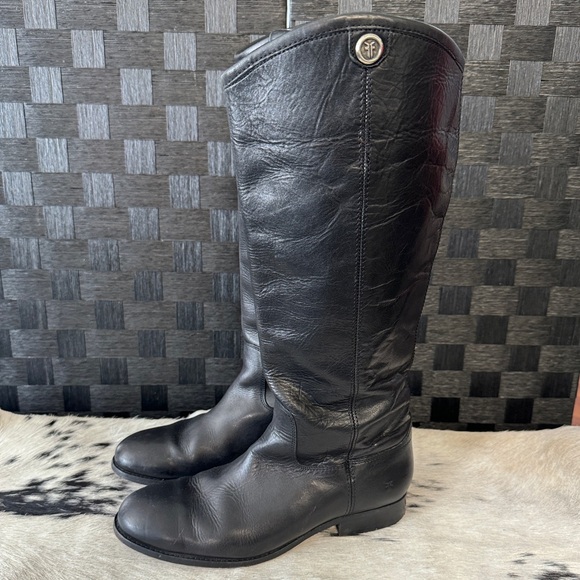 Frye Tall Black Melissa Boot Size 9B - Picture 4 of 13